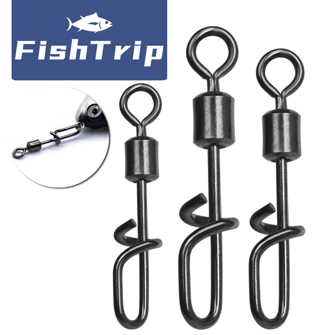 Fishing Equipment Cheap - FishTrip Fishing Swivel Snap T- Shape