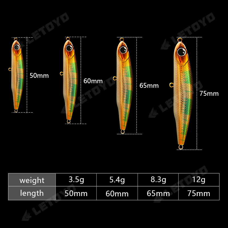 LETOYO Sinking Pencil 17g 12g- – Trout Fishing Lure Bewertung und Preis