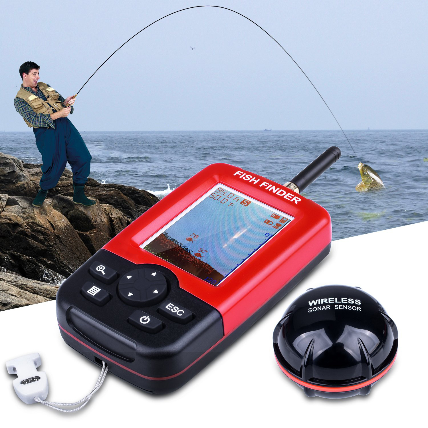 100M Portable Sonar Fish Finde – Fishing Equipment In English Bewertung und Preis