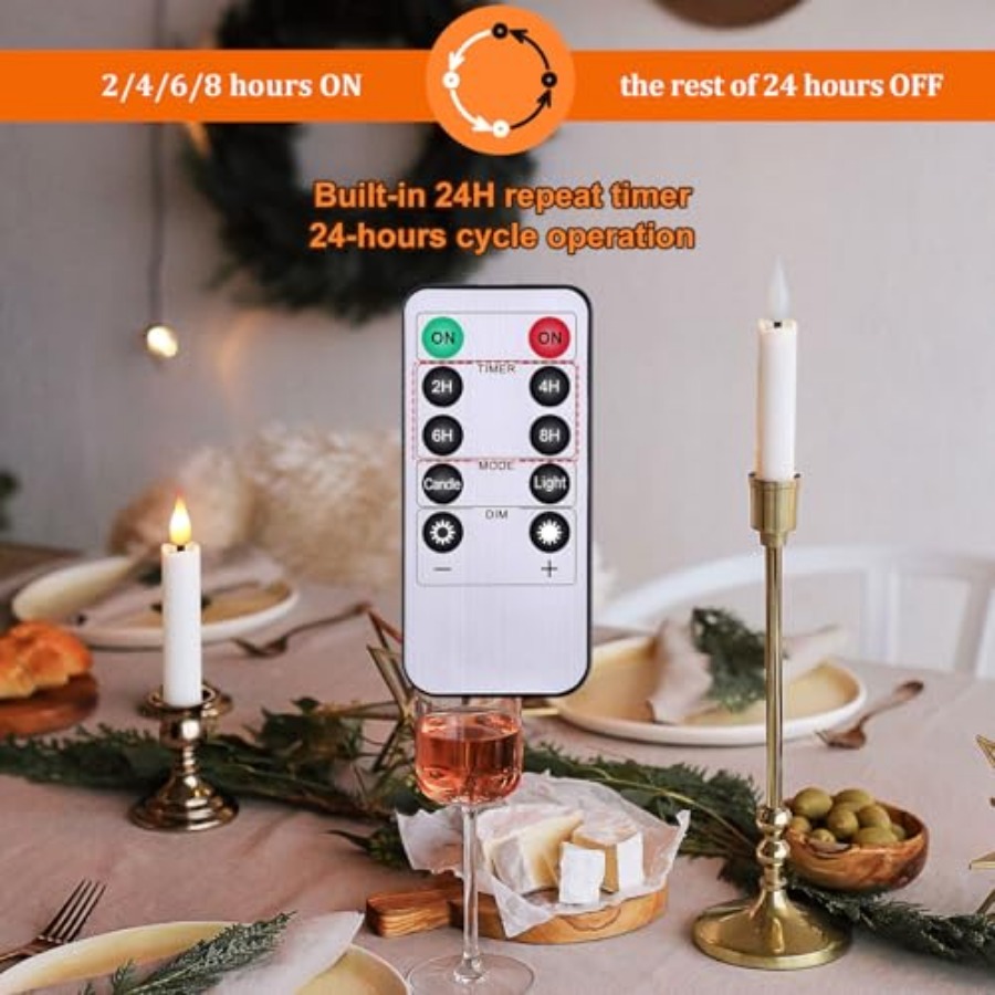 Pcs LED Taper Candles Light Se – Fishing Line Bewertung und Preis